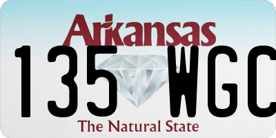 AR license plate 135WGC