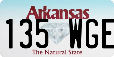 AR license plate 135WGE