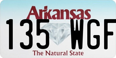 AR license plate 135WGF