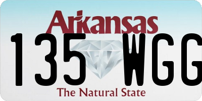 AR license plate 135WGG