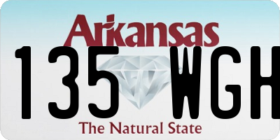 AR license plate 135WGH