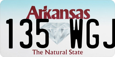 AR license plate 135WGJ