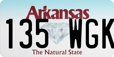 AR license plate 135WGK