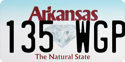 AR license plate 135WGP