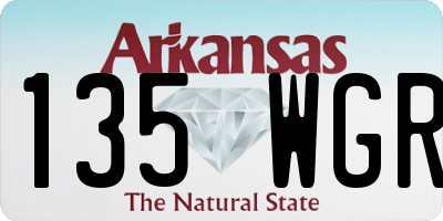 AR license plate 135WGR