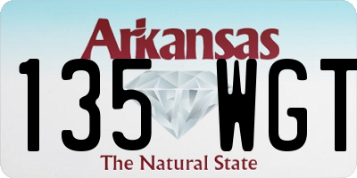 AR license plate 135WGT