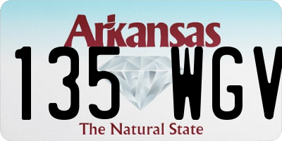 AR license plate 135WGV