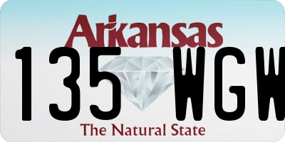 AR license plate 135WGW