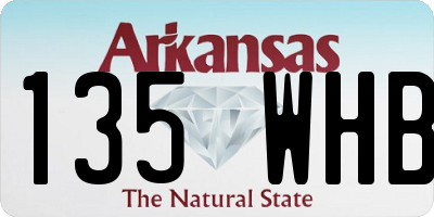 AR license plate 135WHB
