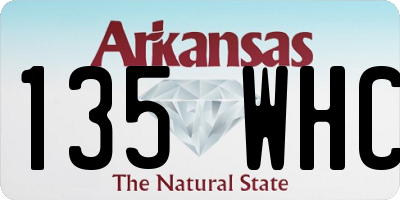 AR license plate 135WHC