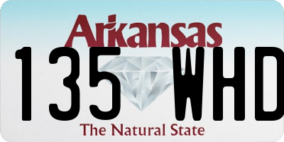 AR license plate 135WHD