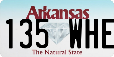 AR license plate 135WHE