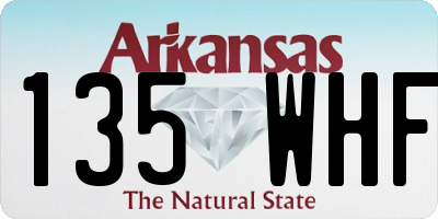 AR license plate 135WHF