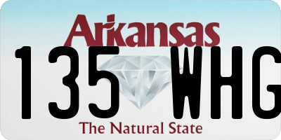 AR license plate 135WHG