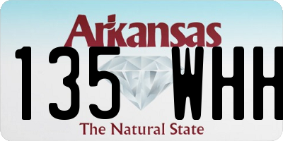 AR license plate 135WHH