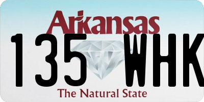 AR license plate 135WHK
