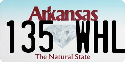 AR license plate 135WHL