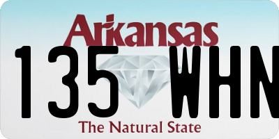 AR license plate 135WHN