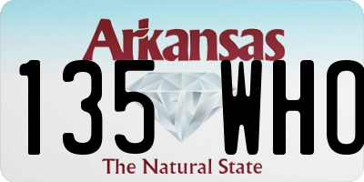 AR license plate 135WHO