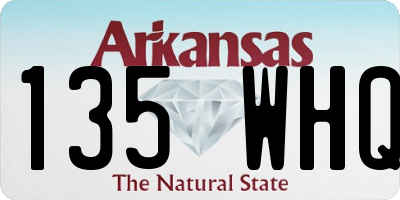 AR license plate 135WHQ