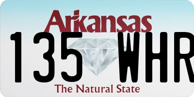 AR license plate 135WHR