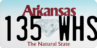 AR license plate 135WHS