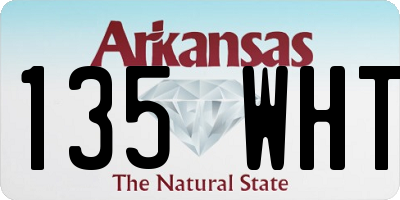 AR license plate 135WHT