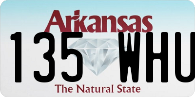 AR license plate 135WHU