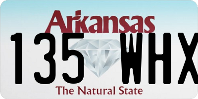 AR license plate 135WHX
