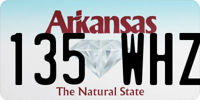 AR license plate 135WHZ