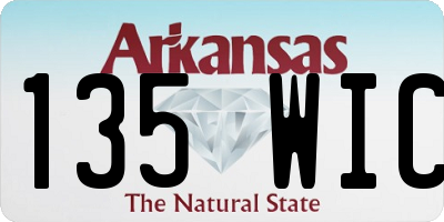 AR license plate 135WIC