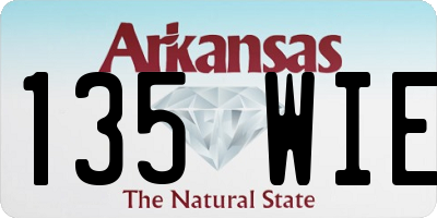 AR license plate 135WIE