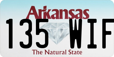 AR license plate 135WIF