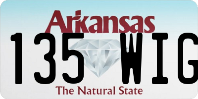 AR license plate 135WIG