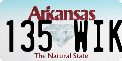 AR license plate 135WIK