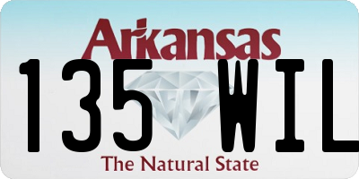 AR license plate 135WIL