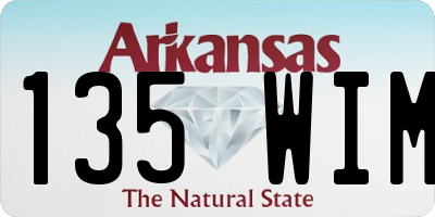 AR license plate 135WIM