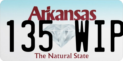 AR license plate 135WIP
