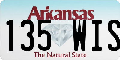 AR license plate 135WIS