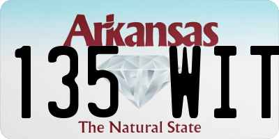 AR license plate 135WIT
