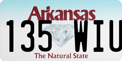 AR license plate 135WIU