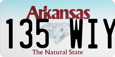 AR license plate 135WIY