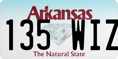 AR license plate 135WIZ