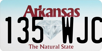 AR license plate 135WJC