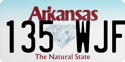 AR license plate 135WJF