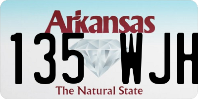 AR license plate 135WJH