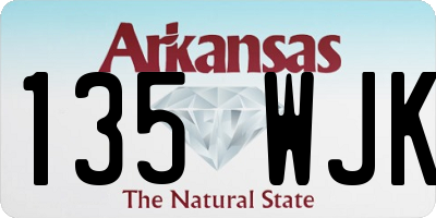 AR license plate 135WJK
