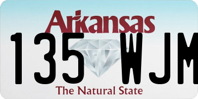 AR license plate 135WJM