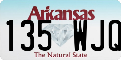 AR license plate 135WJQ