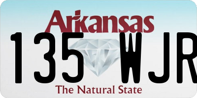 AR license plate 135WJR